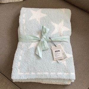Barefoot Dreams blue star baby blanket